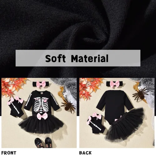 Vista 5 de Aalizzwell Falda para bebé recién nacida, traje de Halloween