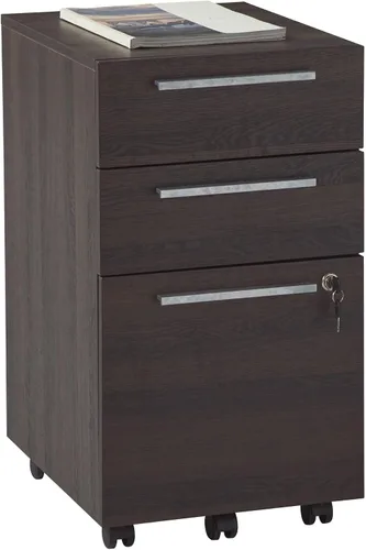Vista 5 de Realspace® Trezza - Archivador móvil vertical con 3 cajones (19 pulgadas, color nogal cálido)