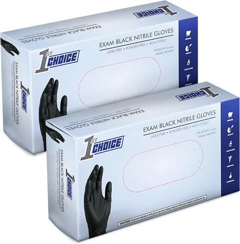 Vista 10 de 1st Choice Black 4 mil Nitrile Disposable Gloves Food Safe Medical Grade
