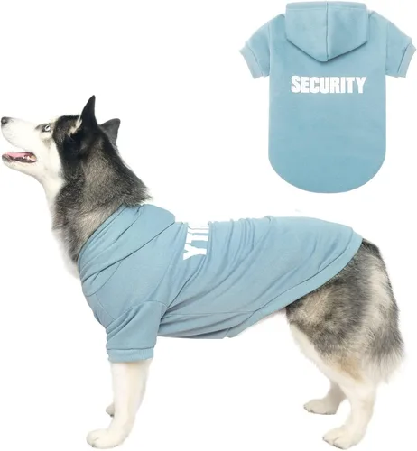 Vista 12 de BINGPET - Sudaderas con capucha de seguridad para perros, suéter para cachorros, abrigos para perros para clima frío, suéter con capucha abrigado
