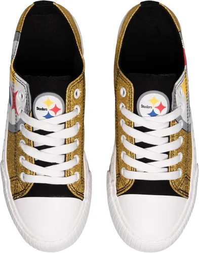 Vista 3 de FOCO - Tenis deportivos bajos de lona con logotipo de equipo de la NFL para mujer