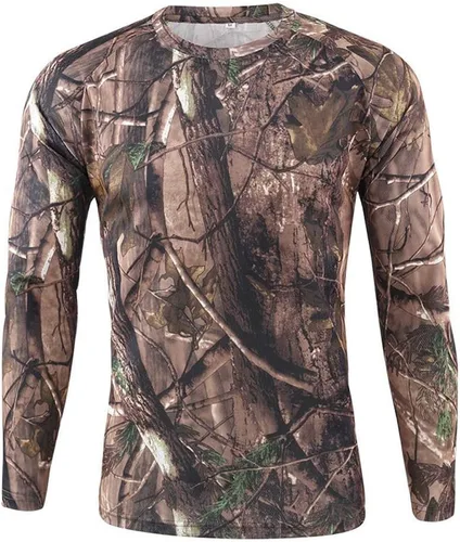 Vista 2 de Camisa militar para hombre, manga larga, táctica, para otoño e invierno, camuflaje militar
