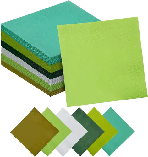 Vista 16 de Servilletas de cóctel de 24 colores de 5 x 5 pulgadas desechables servilletas de papel para bebidas para cóctel, boda, cena, fiesta de cumpleaños