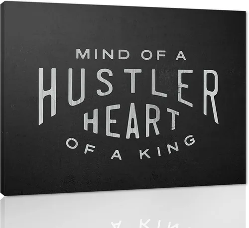 Vista 71 de Inspirational Hustle Wall Art - Lion Head withEncouraging Quotes Canvas Print Motivational Wall Decor, Black and White Office Picturtes Success