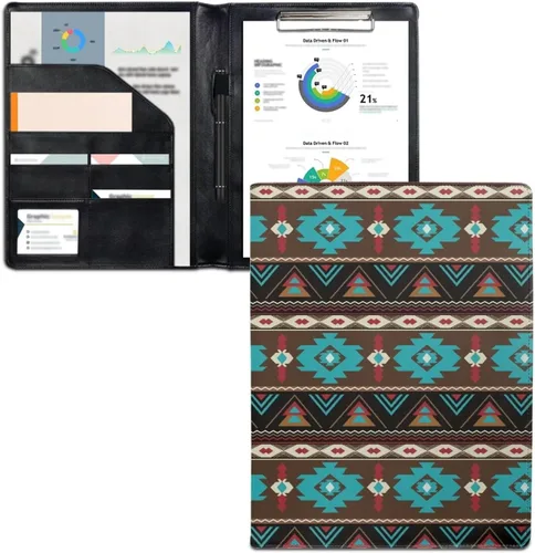 Vista 36 de Dreaweet Carpeta de cuero personalizable para mujeres y hombres, añade tu nombre/logo/imagen a la carpeta de portafolio para documentos