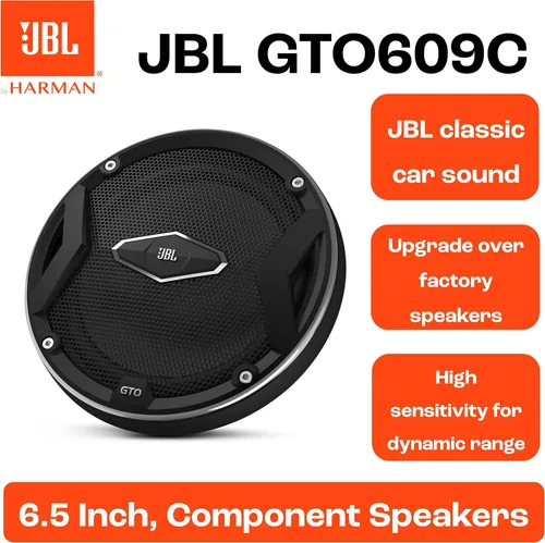 Vista 5 de JBL GTO609C - Sistema de altavoces estéreo de componentes de audio para auto de 6.5 pulgadas y 270 W con tecnología de conos de woofer Plus One