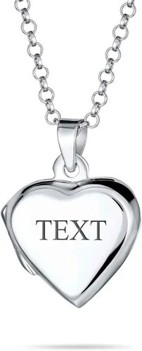 Vista 3 de Personalizado grabado delicado simple simple tradicional recuerdo plano en forma de corazón foto medallón para mujeres adolescentes sostiene fotos