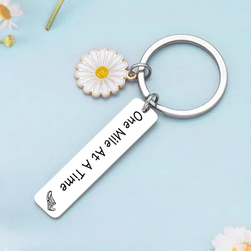 Vista 3 de OWHOMS Regalo inspirador para corredor, joyería para perder peso, llavero de fitness, joyería de entrenador