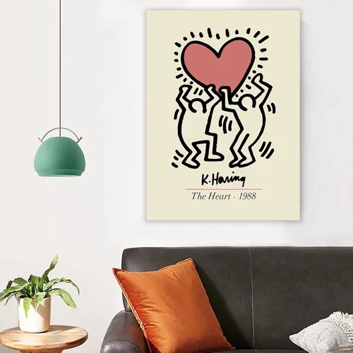 Vista 4 de Atrippy Pósteres minimalistas grandes, tapiz artístico para dormitorio, tapiz estético de pared de dibujos animados, bohemio y divertido póster