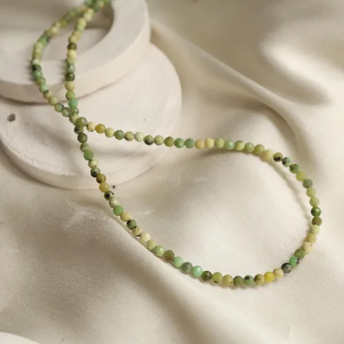 Vista 37 de Gempires - Collar de cuentas de piedras naturales hechas a mano, joyería de cristal hipoalergénica de 20 pulgadas, chapado en oro, joyería de moda