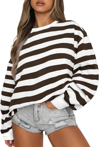 Vista 101 de EFAN Sudaderas de gran tamaño con cuello redondo Y2K para mujer, sudaderas con capucha para otoño, moda 2025, ropa para adolescentes y niñas, lindo