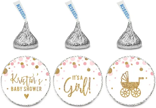 Vista 25 de Andaz Press Colección de fiesta de baby shower de niña con purpurina de oro rosa rubor, pancarta colgante con cuerda, Welcome Baby!, 5 pies, 1 juego