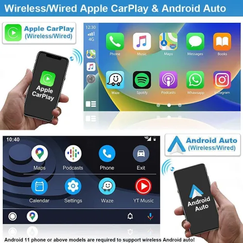 Vista 3 de Android 13 Estéreo de coche para Ford F150 F-150 2009 2010 2011 2012 2013 2014 con Carplay inalámbrico Android Auto 9 '' pantalla táctil 2G+32G