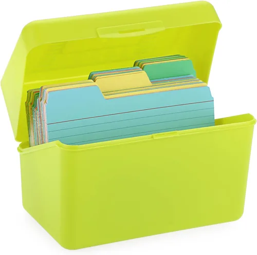 Vista 11 de BTSKY 1 Pack 4 x 6 inch Index Card Box-Index Card Holder Notecard Box Recipe Card Box Plastic Storage Organizer for Filling Index Cards,Note cards