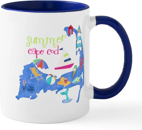 Vista 7 de CafePress Cute Cape Cod Map Mug 11 oz (325 ml) Ceramic Coffee Mug
