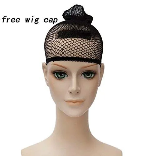 Vista 7 de Peluca SL para disfraz de cosplay Mitsuri, DS verde y rosa, con gorro