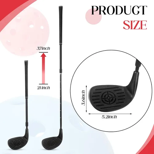 Vista 3 de Realspring Juego de palos de golf ajustables para patio trasero, palos de astillado de plástico, bolas de plástico para exteriores, interiores
