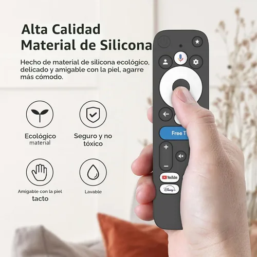 Vista 2 de LEFXMOPHY Funda para teléfono celular Google TV 4K Pro Streaming Device (2024) Funda protectora remota Android TV Box - Negro
