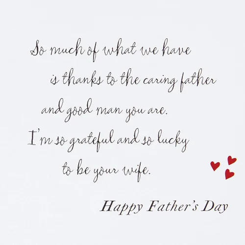 Vista 4 de Tarjeta de felicitación por el día del padre Hallmark. Tarjeta de felicitación para marido o pareja (idioma español no garantizado)