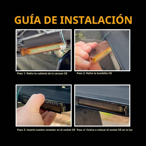 Vista 6 de Luces LED de señal de giro para espejo lateral Compatibles con Ford F150 2004-2014 Lámparas Reflectoras Raptor 2010-2014 Expedition 1997-2007 Luces