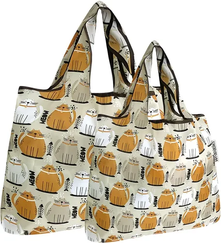 Vista 43 de allydrew Large Foldable Tote Nylon Reusable Grocery Bags