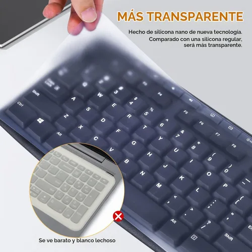 Vista 3 de Funda protectora universal para teclados de computadora de escritorio