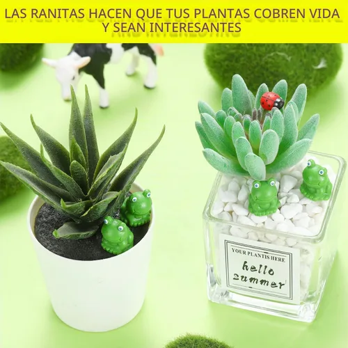 Vista 5 de EKisemio 50 piezas de decoración de jardín de ranas pequeñas Figuras