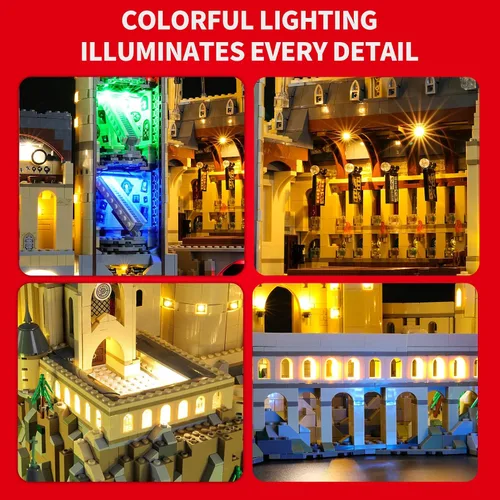 Vista 4 de BRIKSMAX Kit de iluminación LED para el Castillo de Hogwarts de Harry Potter - Compatible con el modelo de bloques de construcción Lego 71043 - No