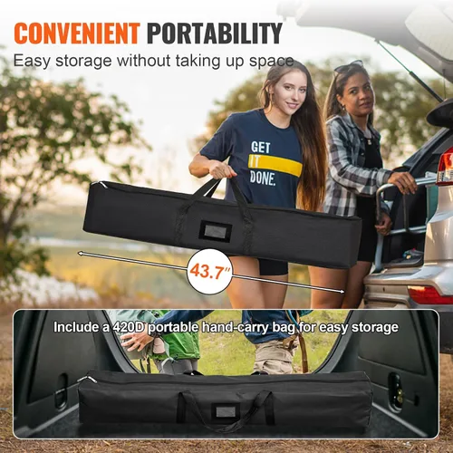 Vista 15 de VEVOR Pantalla de cine para exteriores con soporte, pantalla de película portátil de 150 pulgadas, pantalla de proyector de gran angular HD 16:9