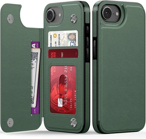 Vista 132 de LETO para iPhone 15 Pro Funda tipo cartera - Tapa tipo folio con patada - Diseños de moda - Tarjetero - Funda protectora para mujeres y niñas - 6.1