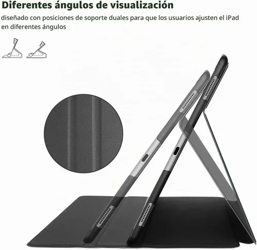 Vista 3 de ProCase Funda para iPad Pro 12.9 2017/2015 (modelo antiguo, 2ª y 1ª generación), color negro Slim Stand Protective Folio Case Smart Cover for iPad