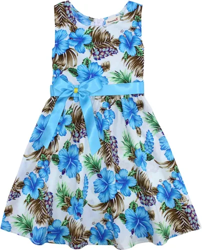 Vista 101 de Vestido de verano para niña, de algodón, con diseño floral