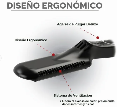 Vista 2 de Croc Classic Nano Titanium Silver Plate Plancha plana, negro, 1.5 pulgadas de ancho, pantalla digital de temperatura, calor máximo de 450 °F, cable