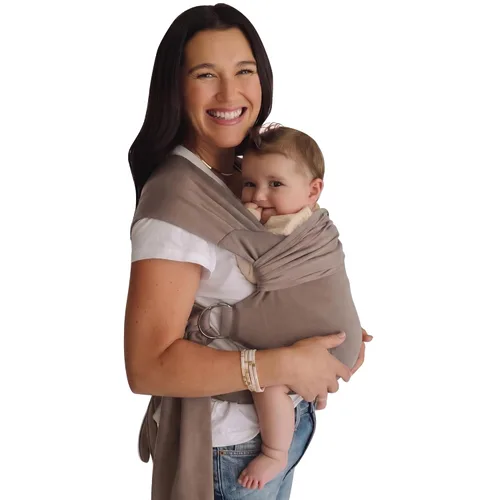 Vista 12 de Lalabu The Simple Wrap Baby Wraps Carrier - Elegante portabebés para recién nacidos y niños pequeños de 13 a 28 libras. Probado en seguridad, fácil