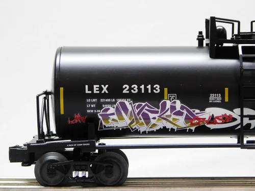 Vista 6 de Lionel Graffiti UNI-Body Tank CAR O Gauge 2223110-T