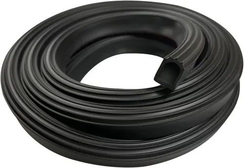 Vista 8 de EPDM - Tira de sellado de puerta de goma autoadhesiva en forma de D, 1 pulgada, resistente a la intemperie para deslizamiento de caravana