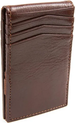 Vista 4 de Cartera RFID para hombre con bolsillo frontal delgado, whisky, ID interno