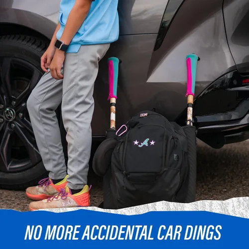 Vista 8 de Funda para mango, funda para bate de béisbol que protege el agarre del vehículo y del bate, guantes de bateo y compañero de casco con gancho