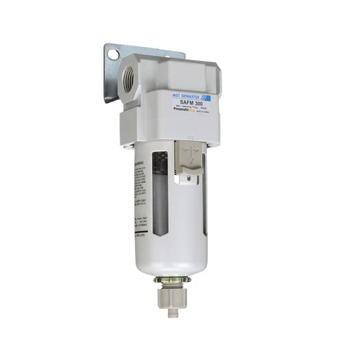 Vista 12 de PneumaticPlus SAFM400-N04BD-MEP Filtro coalescente de aire comprimido, 0.1 micras, 1/2" NPT - Recipiente de metal, drenaje automático, soporte