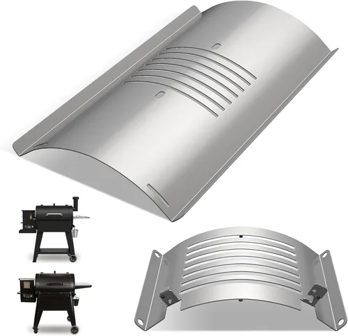Vista 13 de Kit de bandeja de goteo, deflector de calor y forros de bandeja de grasa para parrillas de pellets Traeger Pro 22 Series, reemplazo de bandeja