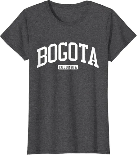 Vista 6 de Camiseta estilo universitario de Bogotá Colombia, Negro