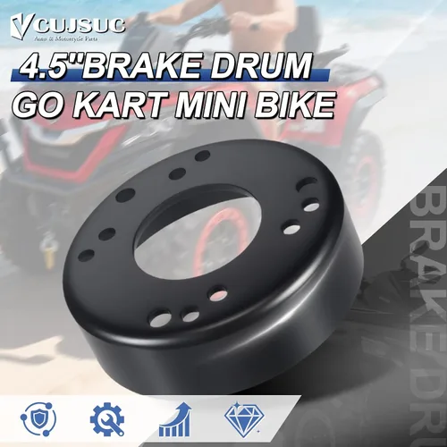 Vista 2 de Tambor De Freno De 4.5" Para Go Kart Mini Bike ATV Negro