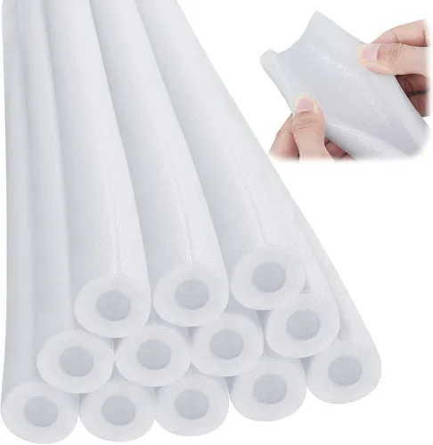 Vista 12 de Amylove 12 tubos de espuma de aislamiento de tubería de 1 pie para piscina, fideos de agua aislantes, fideos para preservación del calor, cubiertas