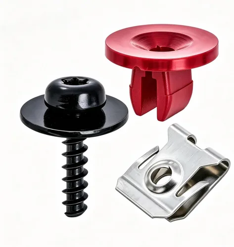 Vista 14 de OTUAYAUTO 150PCS ATV UTV Plastic Fender Clips Body Rivets Fit for Honda 8mm