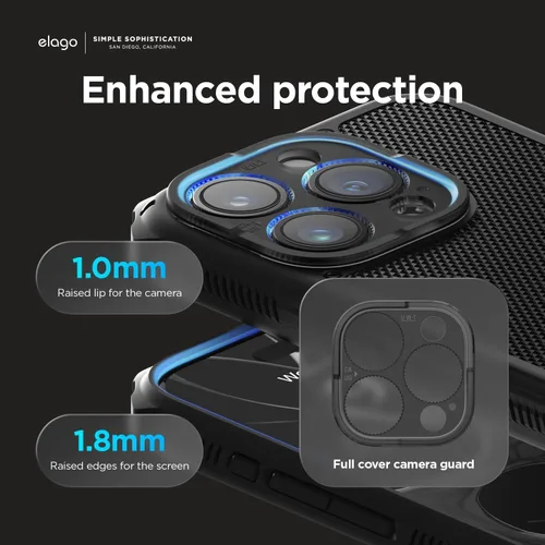 Vista 3 de elago Funda compatible con iPhone 15 Pro Max, compatible con MagSafe, Armor Case, protección contra caídas de grado militar estadounidense, diseño