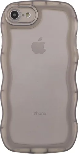 Vista 40 de SKYLMW Funda compatible con iPhone 12 Pro, diseño de ondas rizadas kawaii, borde chapado de lujo, elegante parte trasera transparente brillante, TPU