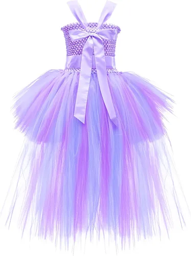 Vista 6 de Vestido tutú para niñas, vestidos de tul, vestido de hada de Halloween para niñas pequeñas, traje de fiesta de cumpleaños, vestido de graduación