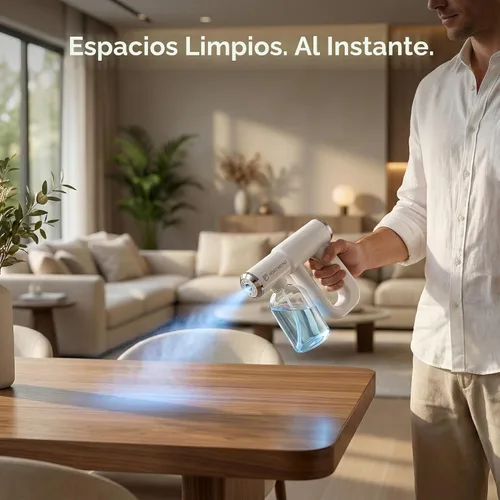 Vista 4 de La máquina de nebulización desinfectante original – Pulverizador desinfectante profesional – Atomizador ULV y pistola de vapor nano – Pistola