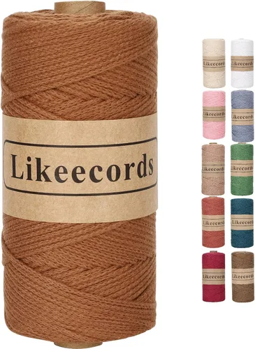Vista 22 de Likeecords 100% Hilo de Ganchillo de Algodón Cordón de Bolsa de 2mm 170m Cordón de Macramé de 2mm Hilo de Crochet Cuerda de Macramé Regalo para Verde