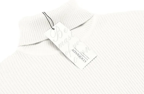 Vista 5 de COOFANDY - Suéter de punto acanalado para hombre, ajuste entallado, cuello de tortuga, casual